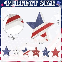 Chic Vintage Star Decorations Set – Perfect for Independence Day Celebrations