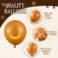 60 Pcs Western Party Decorations 12 Inch Western Cowboy Latex Balloons Cowboy