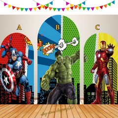 Super Hero Character Poster Arch backdrop Cover Kids Birthday Party Decorations