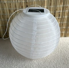 Red, White & Blue LED Vinyl Lanterns, Chinese / Japanese Hanging Paper Good Cond