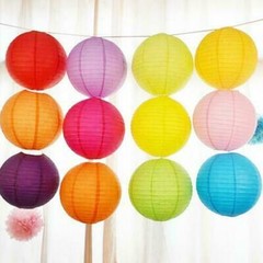 Round Paper wire Lantern balloon Wedding Birthday Party, chinese, celebration