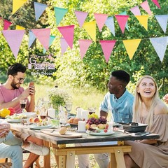 Pennant Banner Flags Pastel – Colorful Triangle Banners for Birthday