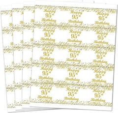 95th Birthday Water Bottle Labels; Set of 20 Waterproof Water Bottle Wrappers