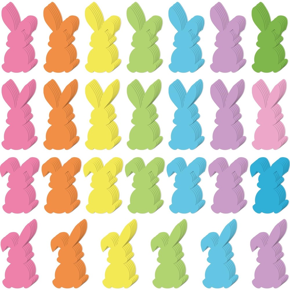 108 Pcs Small Easter Bunny Paper Cutouts Rabbit Die Cut Classroom Wall Decor
