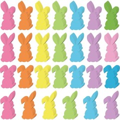 108 Pcs Small Easter Bunny Paper Cutouts Rabbit Die Cut Classroom Wall Decor