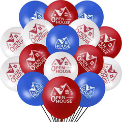 60 Pieces Open House Balloons for Sale 12 Inches Latex Balloons for Real Estate