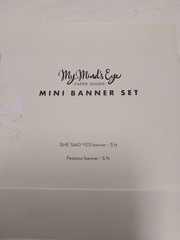 My Mind’s Eye She Said Yes Mini Banner Set 2 Pieces