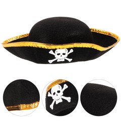 Pirate Costume Accessories Pirate Tricorn Kids Pirate Hat Pirate Roleplay Hat