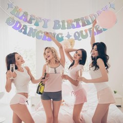 Happy Dancing Queen Banner Dancing Queen Themed Party Decorations Disco Bday …