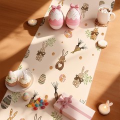 Easter Bunny Backdrop Banner Spring Party Background Photo Booth Decor