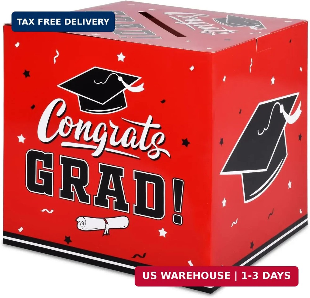 Gatherfun Graduation Decorations 2026 Grad Card Box for Gift Graduation Party Fa