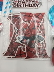 Spider Man Birthday Party Decor Banner Cake Toppers Balloons Tapestry Tablecover