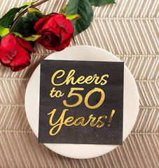 50Th Birthday Decorations Men – 50PK – Cheers to 50 Years Napkins 50Th Anniversa