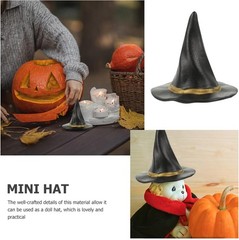 12× Mini Plastic Witch Hat Wizard Hats Props for Halloween Party Favors DIY USA