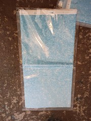 3 Pck Ombre Blue Gradient Disposable Tablecloths for Rectangle Tables 54 x 108In