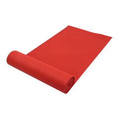 3×33Ft Red Carpet Runner Thickened Non-slip Runway Rug for Weddings Parties US