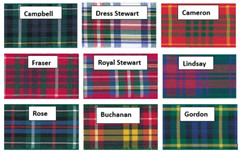 Various Tartan Ribbon available in 10, 16, 25, 40 or 70mm x 1 Metre