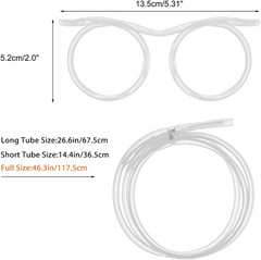 Funny Glasses Straw Adults Crazy Eyeglass Straw for Birthday Parties, Bridal Sho