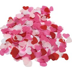 100 Grams 1 Inch White Pinks Red Tissue Paper Heart Confetti Wedding Table