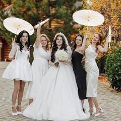 Paper Parasol Set for DIY Decor Photography Props Bridal Weddings 23.6 Inch W…