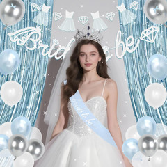 Blue Bachelorette Party Decorations, Bride to Be Bridal Shower Decorations, Brid