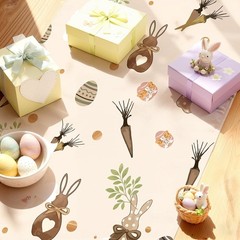 Easter Bunny Backdrop Banner Spring Party Background Photo Booth Decor