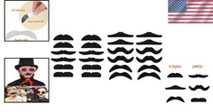 Self-Adhesive Mustaches Set – 24 Pcs for Creative Costume & Masquerade Looks