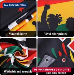 Happy Juneteenth Backdrop Banner 71 x 43 Inch June 19th Freedom Day Background P