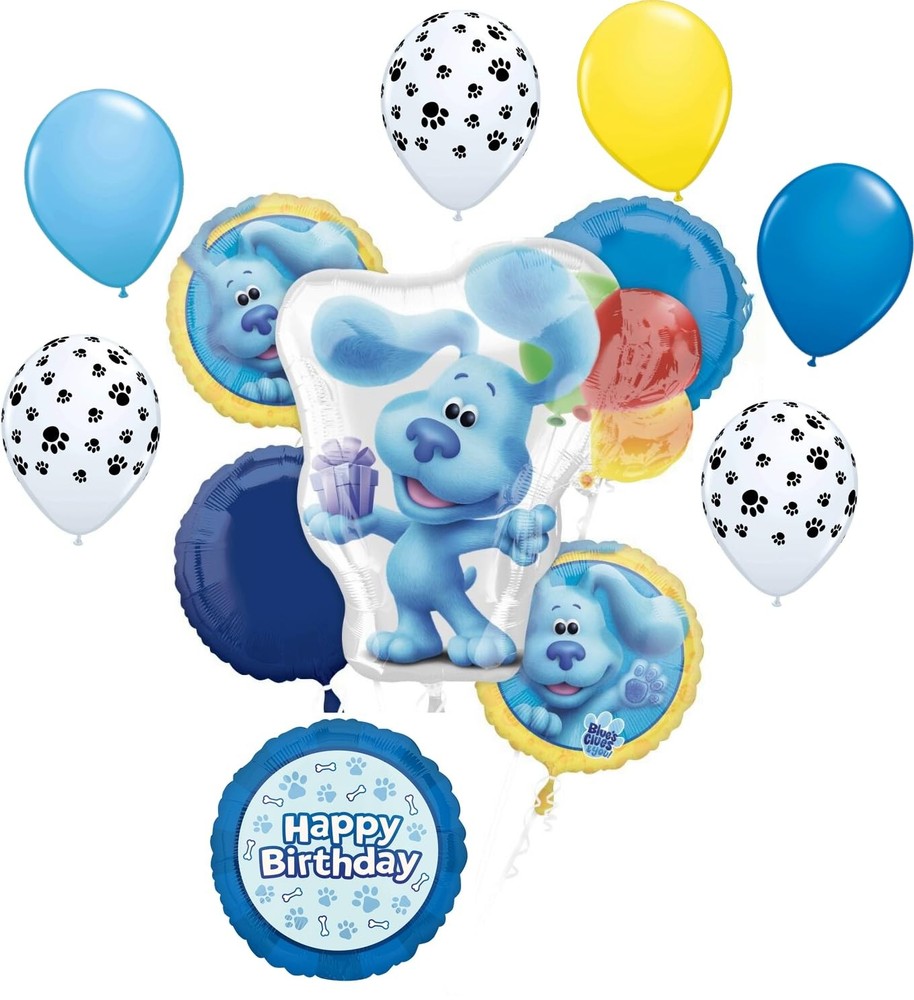 Blue’s Clues Party Supplies 12pc Balloon Bouquet Decorations