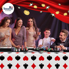 3 Pcs Casino Theme Party Decorations Poker Tablecloth Poker Plastic Disposable T