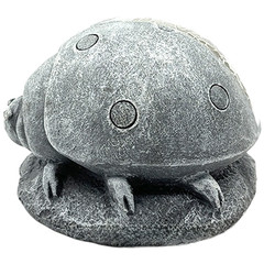 Energy Efficient Solar LED For BEETLE Statue Gray Resin Garden Decoration