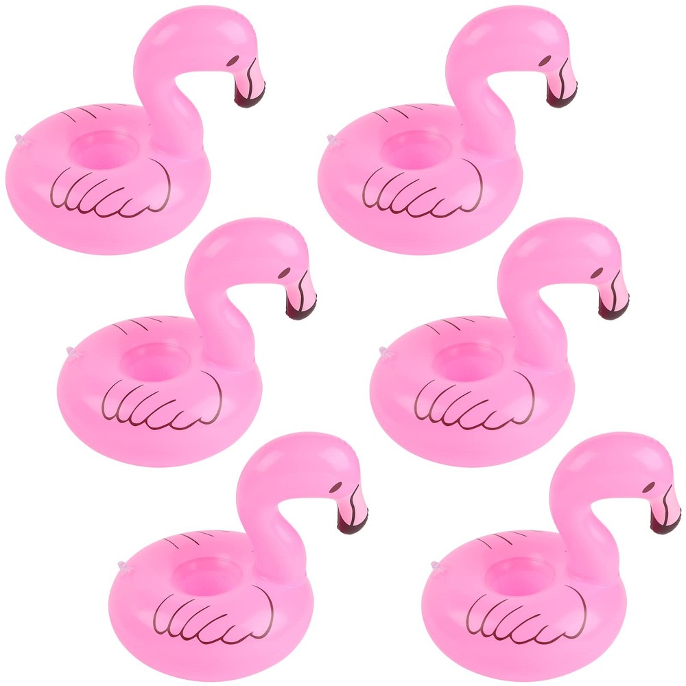 Pool Drink Floaties, Flamingo Tree Inflatable Drink Holders Floating Cup Hold…