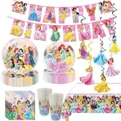 Disney Princess Birthday Decorations Party Supplies Set 88PCS Cups Plates Nap…