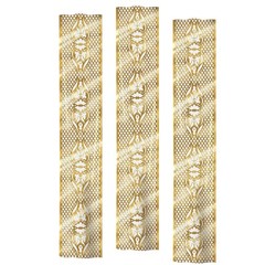 Beistle Lattice Party Panels 3 Piece, 12″ x 6′, Gold/Brown