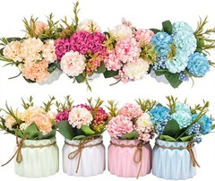 XONOR Artificial Flower Plants – Mini Fake Hydrangea Flowers in Hydrangea-4