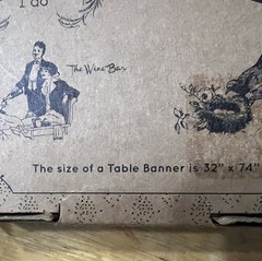 Table Runner Banner “Buffet Table” 32″ x 74″ By Tin Parade
