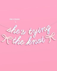 , She’s Tying the Knot Banner – Iridescent Foil | 4.5 Ft. | Bow Bachelorette …