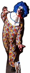 Scary Male Killer Clown Halloween Lifesize and Mini Cardboard Cutout / Standup
