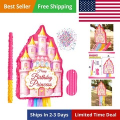Happy Birthday Pinata 4 Piece Set, 11″x17″ Perfect For Girl Party Decorations…