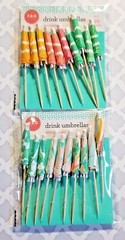 Drink Umbrellas Assorted Colors & Designs Party Fun Party Event Tropical 20 Pack