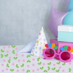 100 PCS Pickleball Confetti Pink Glitter Birthday Table Paper Scatter Sport
