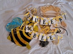 Happy First Birthday Bee One Backdrop Decor Chalkboard Cake Topper Cupcake (M)