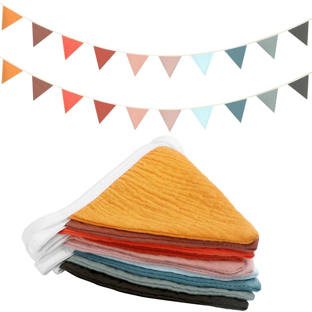Oudain 2 Pcs Pennant Banner Flags Nursery Garland 7.75 ft, Mixed Color