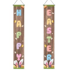 Jiudungs Easter Decorations Outdoor 12 inches x 71 inches, Pastel Multicolor