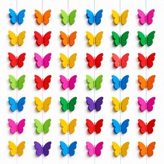 3D Butterfly Garland Decorations, 51 Ft Hanging Butterfly Streamers, 5 Pack C…