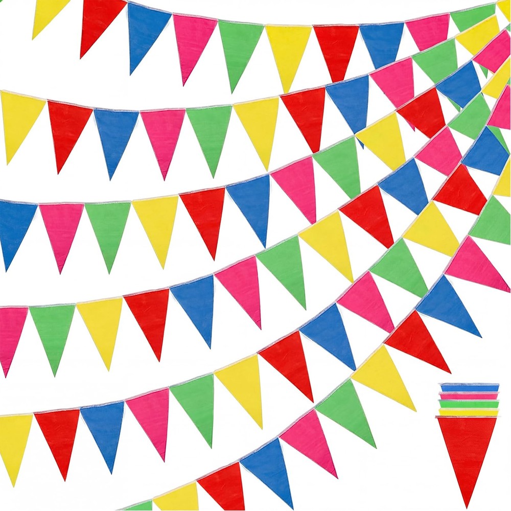 Colorful Pennant Banner Flags Multicolor Bunting String Garland 1020′ 720PC