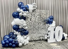 24 Square SILVER Sequin Shimmer Wall Backdrop Panels for Party Decor – NIOB