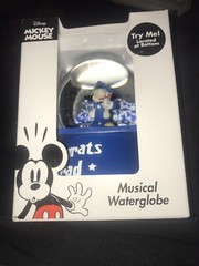 Disney Mickey Mouse Graduation Musical Water Globe