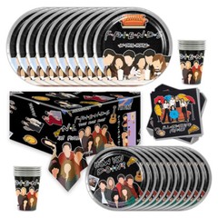 Friends TV Show Birthday Decor Party Supplies Set Plates Cups Tablecloth Napkins