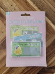 Baby Shower Scratch & Win Game 12 Cards Ducky Jackpot Scratch Three Boxes